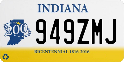 IN license plate 949ZMJ