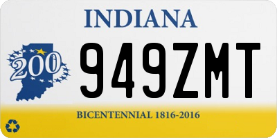 IN license plate 949ZMT