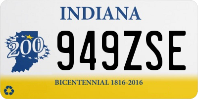IN license plate 949ZSE