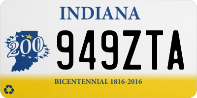IN license plate 949ZTA