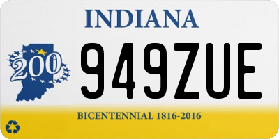 IN license plate 949ZUE