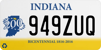 IN license plate 949ZUQ