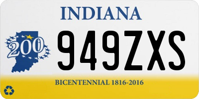 IN license plate 949ZXS