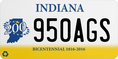 IN license plate 950AGS