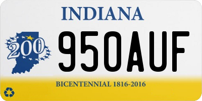 IN license plate 950AUF