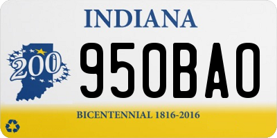 IN license plate 950BAO