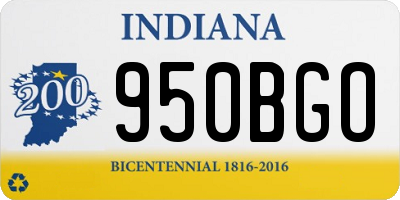 IN license plate 950BGO