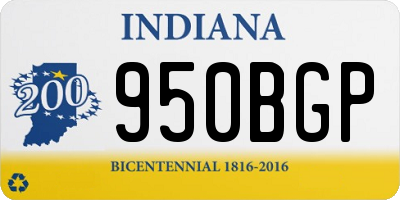 IN license plate 950BGP