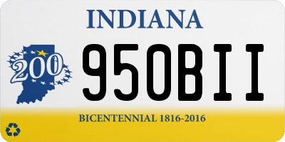 IN license plate 950BII
