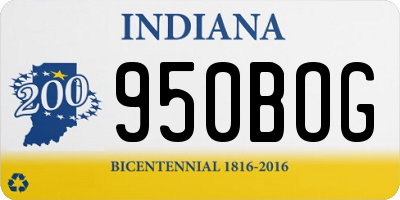 IN license plate 950BOG