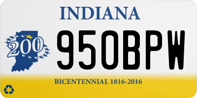 IN license plate 950BPW