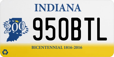 IN license plate 950BTL