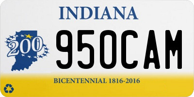 IN license plate 950CAM