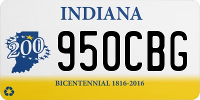 IN license plate 950CBG