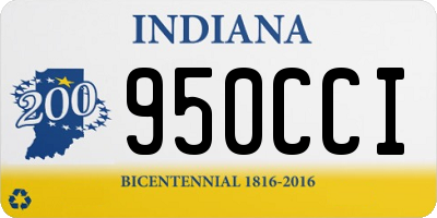 IN license plate 950CCI