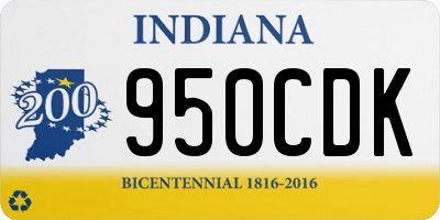 IN license plate 950CDK