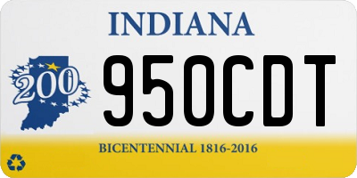 IN license plate 950CDT