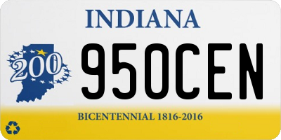 IN license plate 950CEN