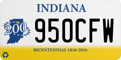 IN license plate 950CFW