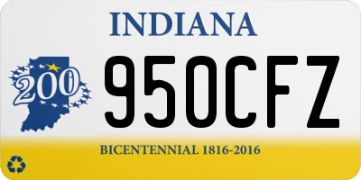 IN license plate 950CFZ