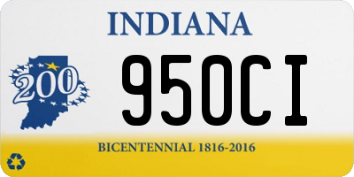 IN license plate 950CI