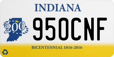 IN license plate 950CNF