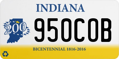IN license plate 950COB