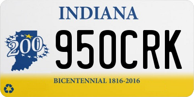 IN license plate 950CRK