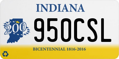 IN license plate 950CSL