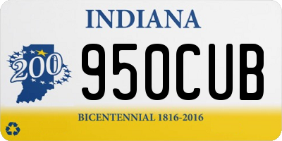 IN license plate 950CUB