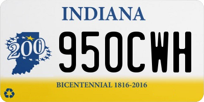 IN license plate 950CWH