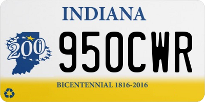 IN license plate 950CWR