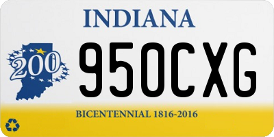 IN license plate 950CXG