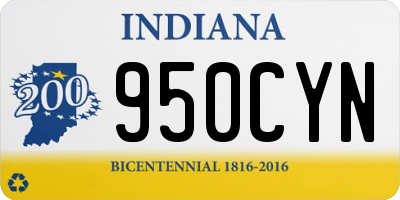 IN license plate 950CYN
