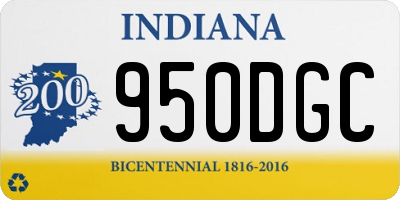 IN license plate 950DGC