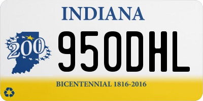 IN license plate 950DHL