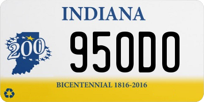 IN license plate 950DO