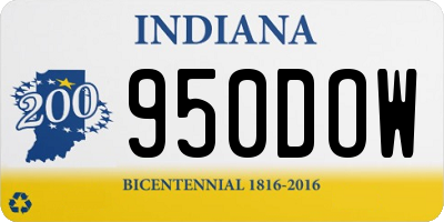 IN license plate 950DOW