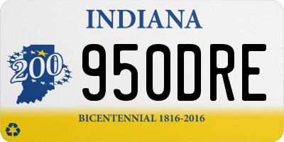 IN license plate 950DRE
