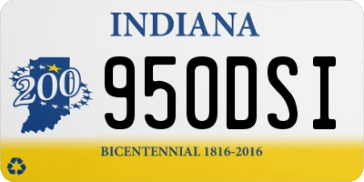 IN license plate 950DSI