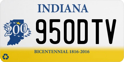 IN license plate 950DTV