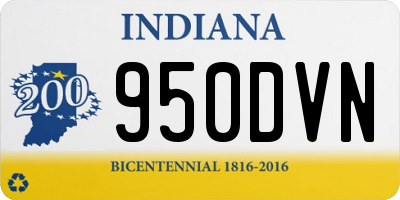IN license plate 950DVN