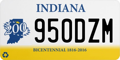 IN license plate 950DZM