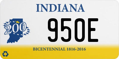 IN license plate 950E