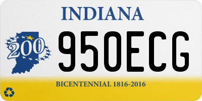 IN license plate 950ECG
