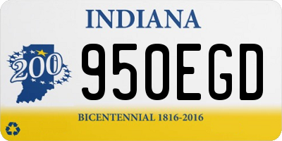 IN license plate 950EGD