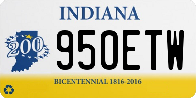 IN license plate 950ETW