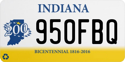 IN license plate 950FBQ