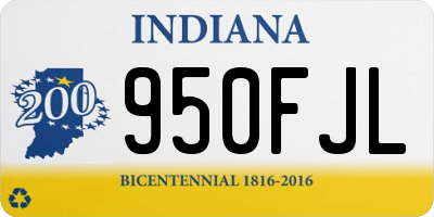 IN license plate 950FJL
