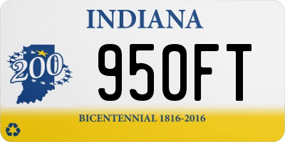 IN license plate 950FT